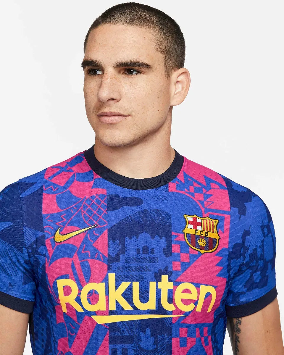 Nike 2021-22 Barcelona Third ADV Match Jersey - Hyper Royal-Varsity Maize (Detail 1)