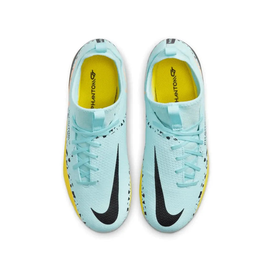 Nike Jr Phantom GT2 Academy DF FGMG - Glacier Ice-Black (Pair - Top)