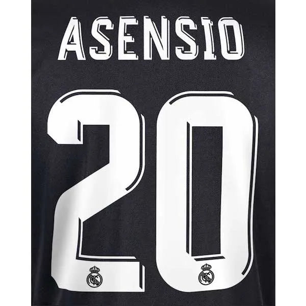 Real Madrid 2017/18 Away Asensio #20 Jersey Name Set