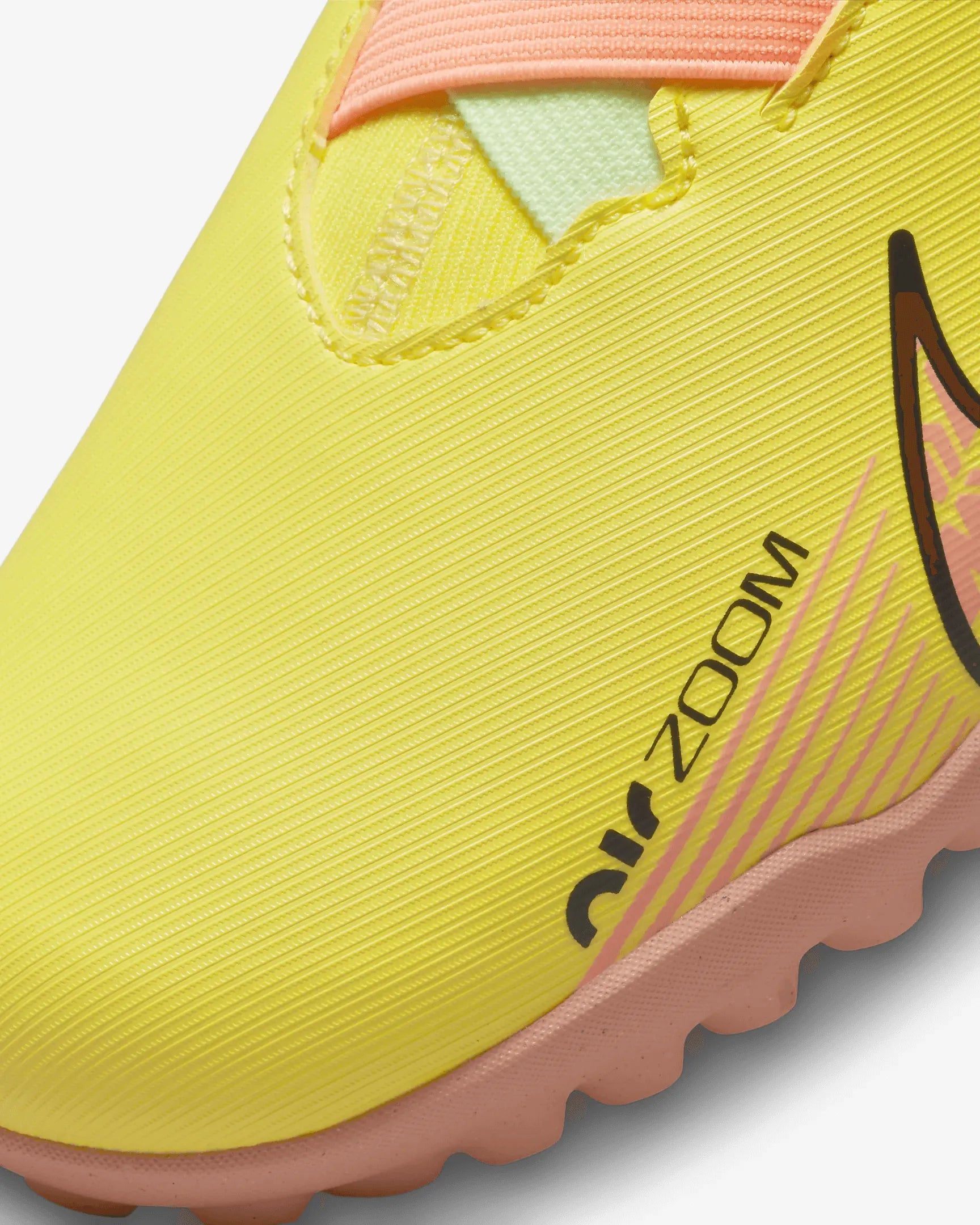 Nike Jr Zoom Vapor 15 Academy Turf - Yellow Strike-Sunset Glow (Detail 1)