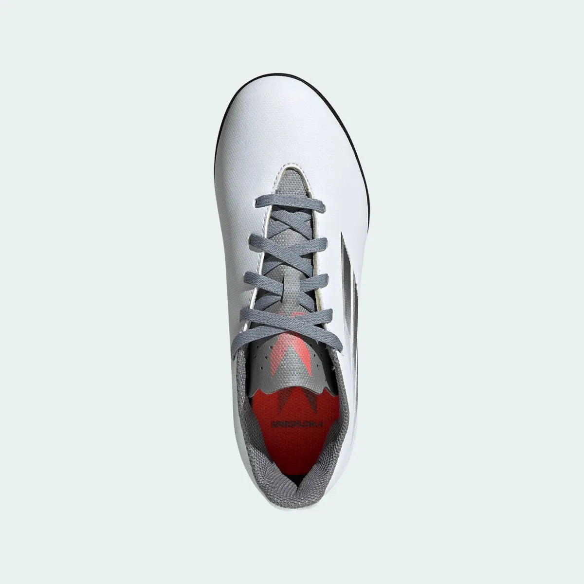 Adidas JR X Speedflow .4 TF - White-Iron Metallic (Top)