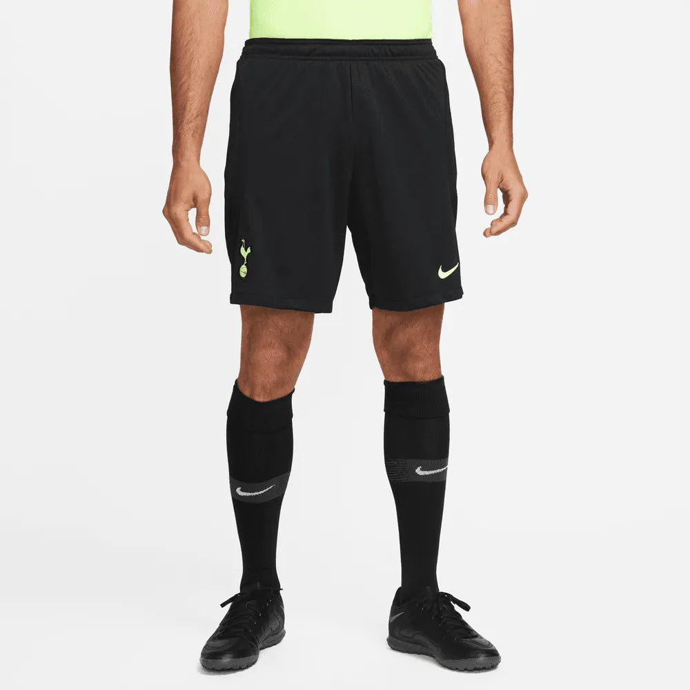 Nike 2022-23 Tottenham Strike Shorts - Black-Volt (Model - Front)