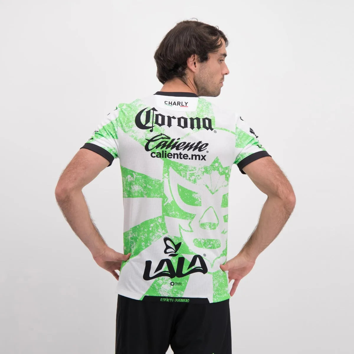 Charly 2021-22 Santos Laguna Third Jersey - White-Green (Model - Back)