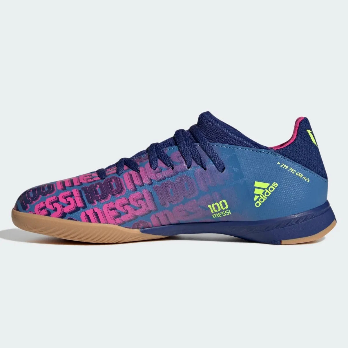Adidas JR X Speedflow MESSI .3 IN -  Blue-Pink-Yellow (Side 2)