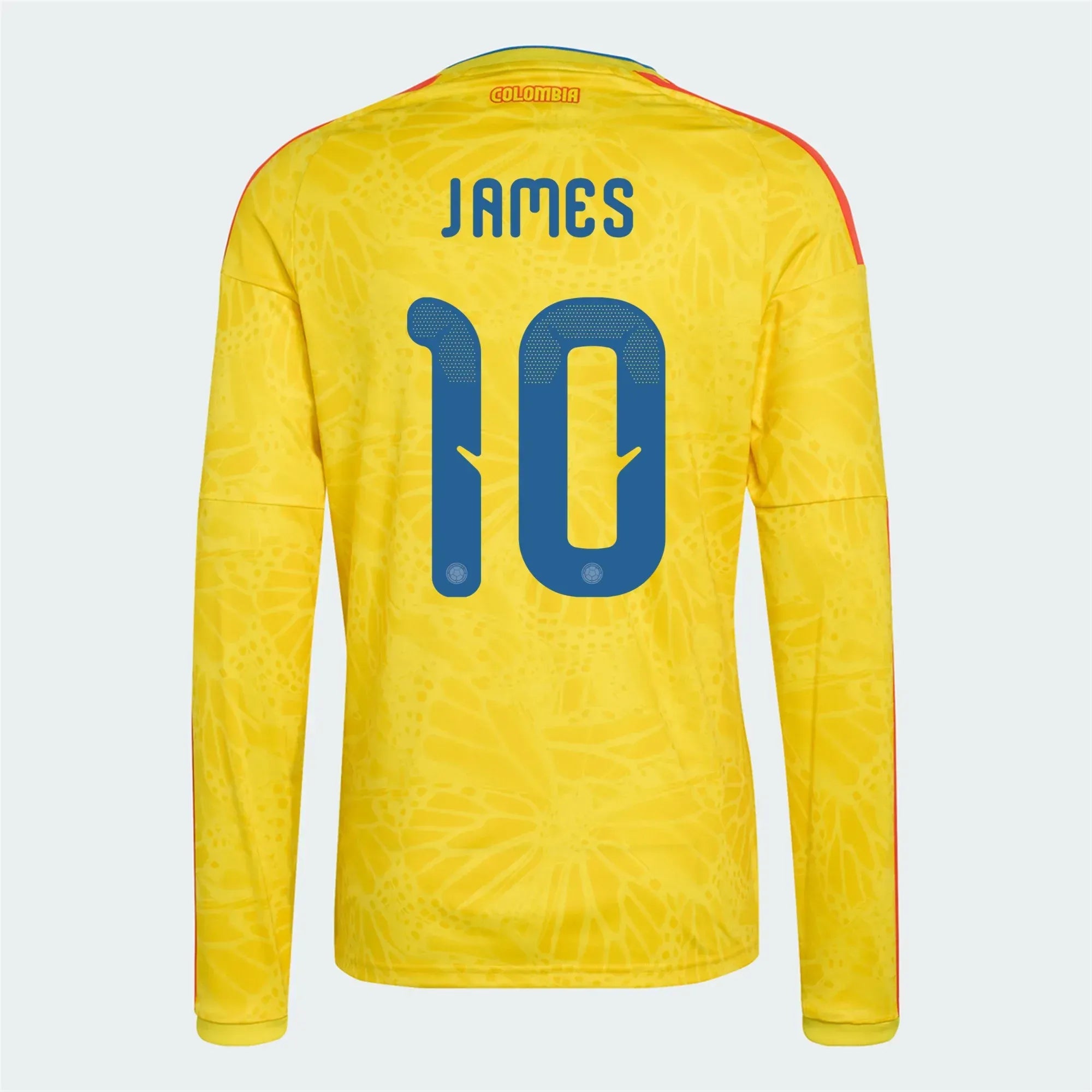 adidas 2026 Colombia Men's Stadium Home Long-Sleeve Soccer Jersey (James)