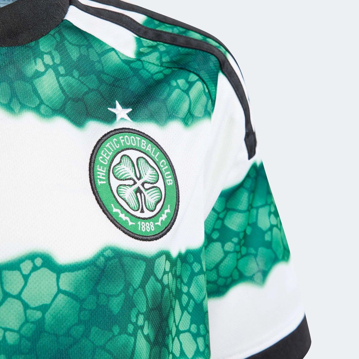 adidas 2023-24 Celtic Youth Stadium Home Jersey (Detail 1)