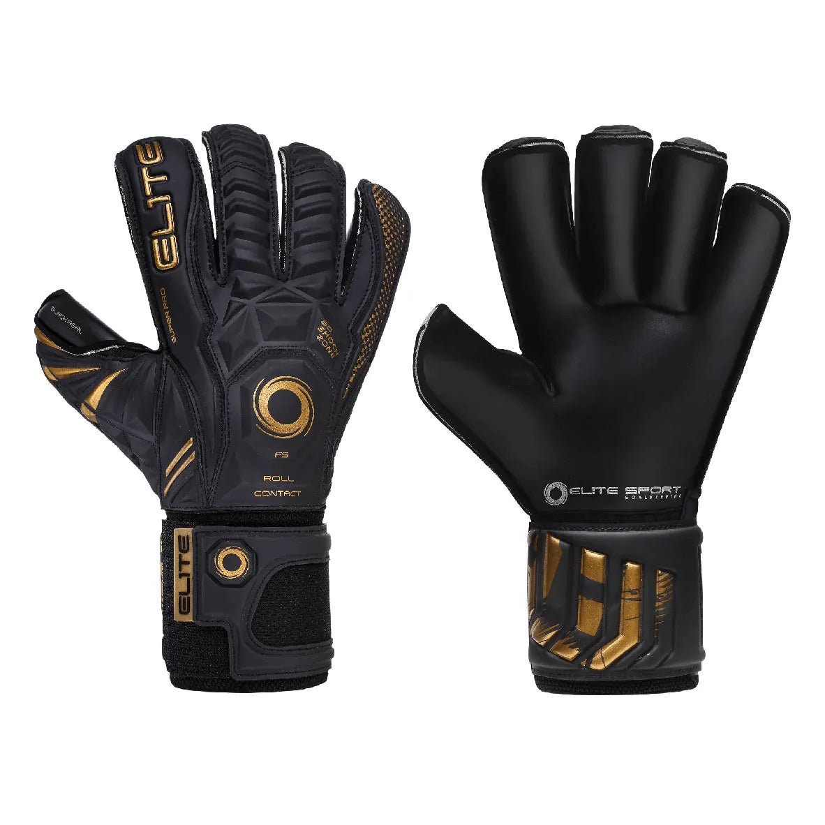 Elite Sport 2023 Black Real Goalkeeper Gloves (Pair)