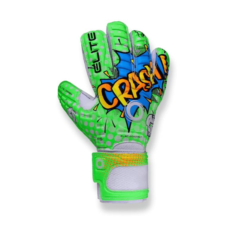 Elite Sport 2022 Crash Youth Goalkeeper Glove - Green-White (Single - Outer)