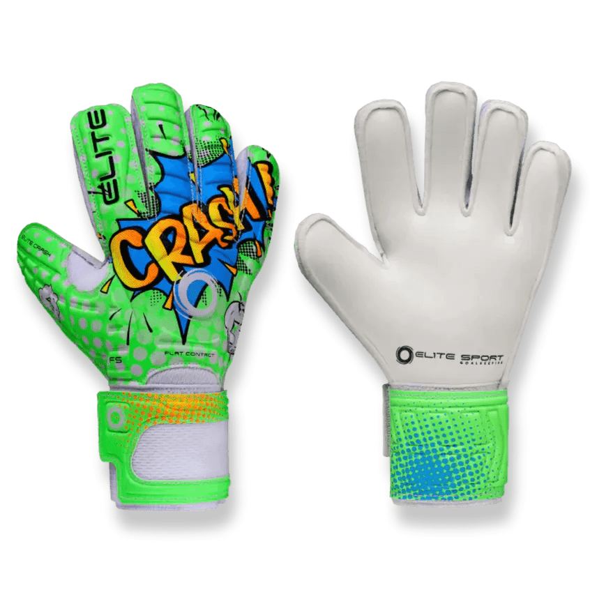 Elite Sport Crash Youth Goalkeeper Glove - Green-White