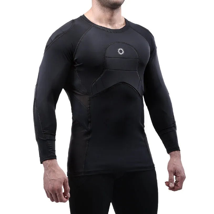 Elite Sport Elite Basic Defensive Shield Padded Compression Shirt - Black