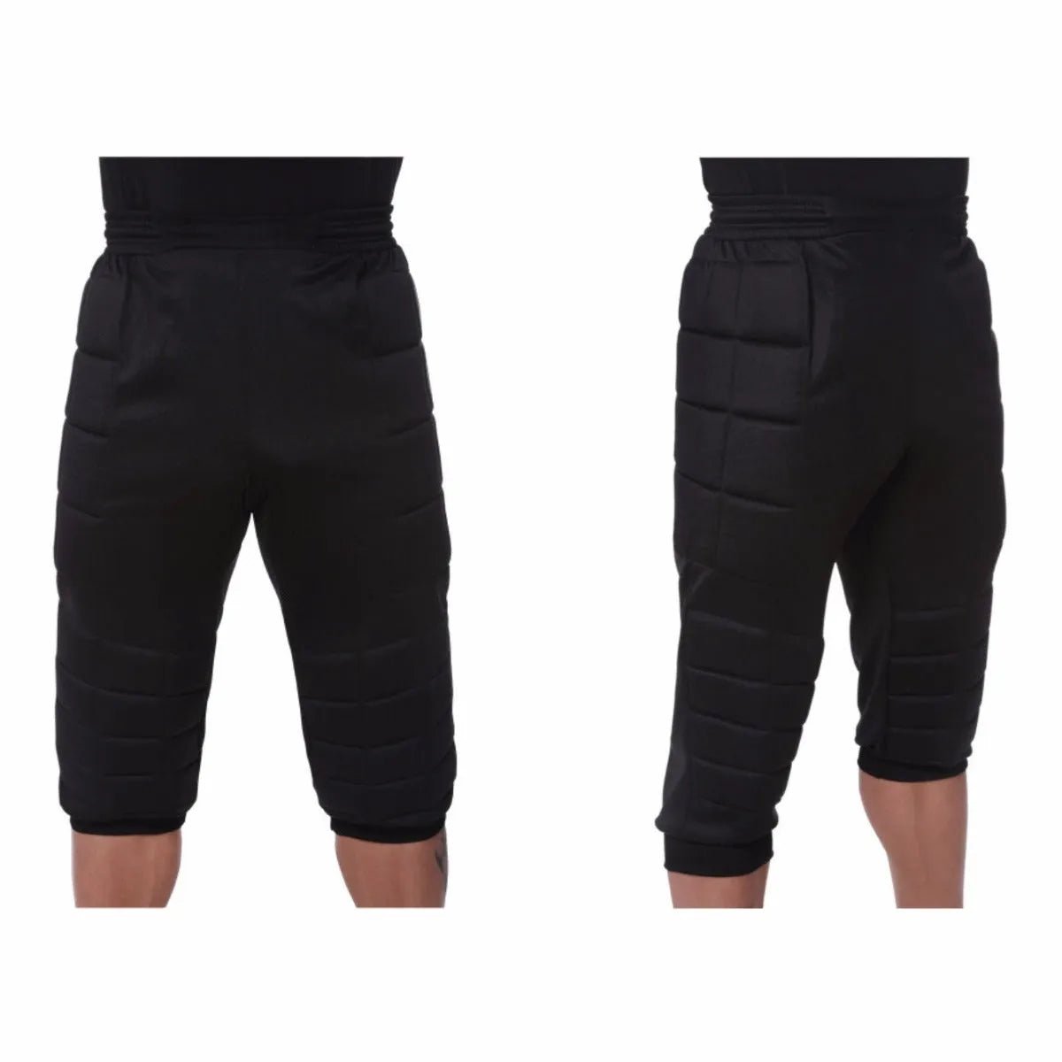 Elite Sport Elite Pro Goalkeeper Three Quarter Pants - Black (Front/Back)