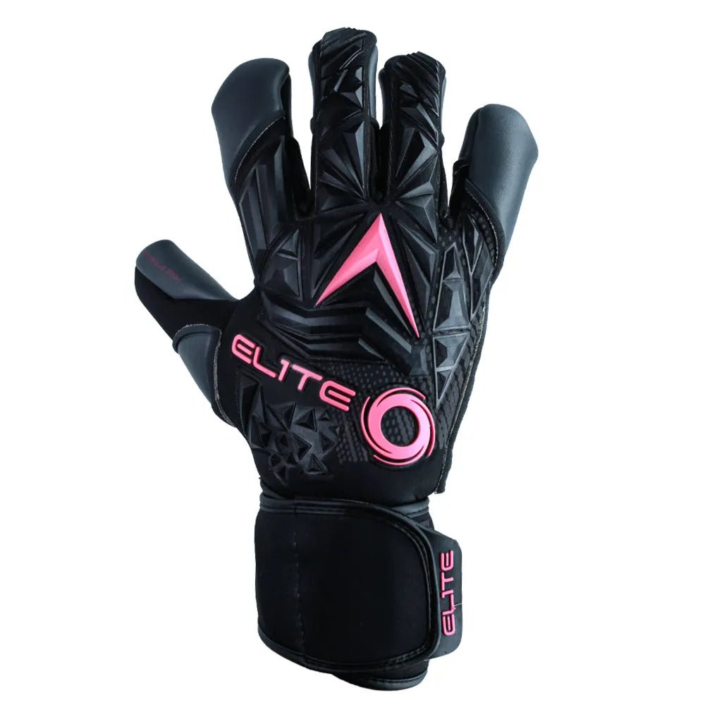Elite Sport Titanium Pink Goalkeeper Gloves - Black-Pink