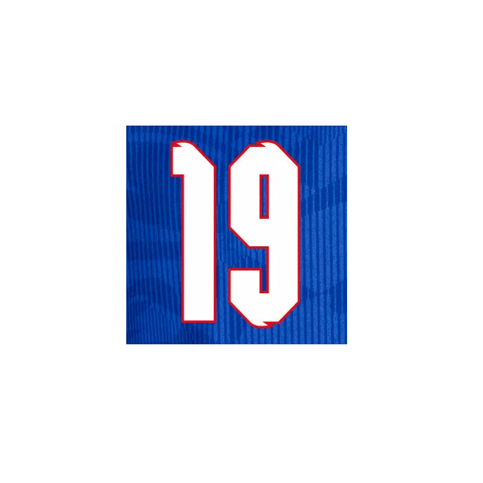 England 2020/21 Away Mount #19 Jersey Name Set (Front Number)