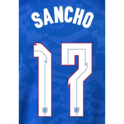 England 2020/22 Away Sancho #17 Jersey Name Sets (Main)