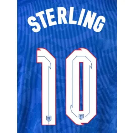 England 2020/22 Away Sterling #10 Jersey Name Set
