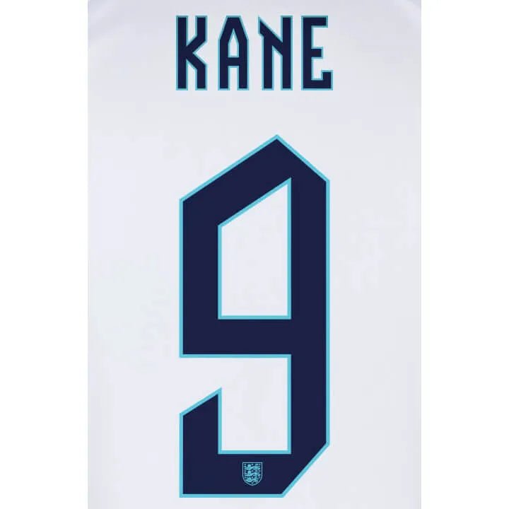England 2022-23 Home Kane #9 Youth Jersey Name Set (Back)