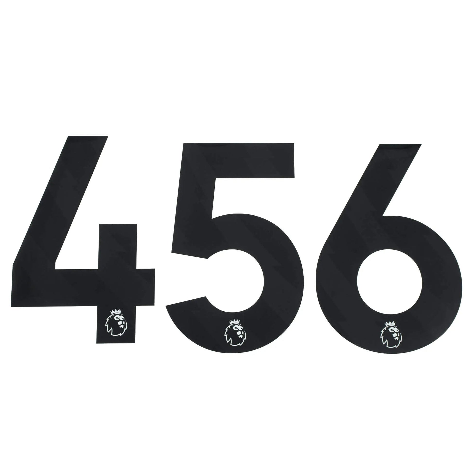 EPL 2023- Official Individual Numbers Black (4,5,6)