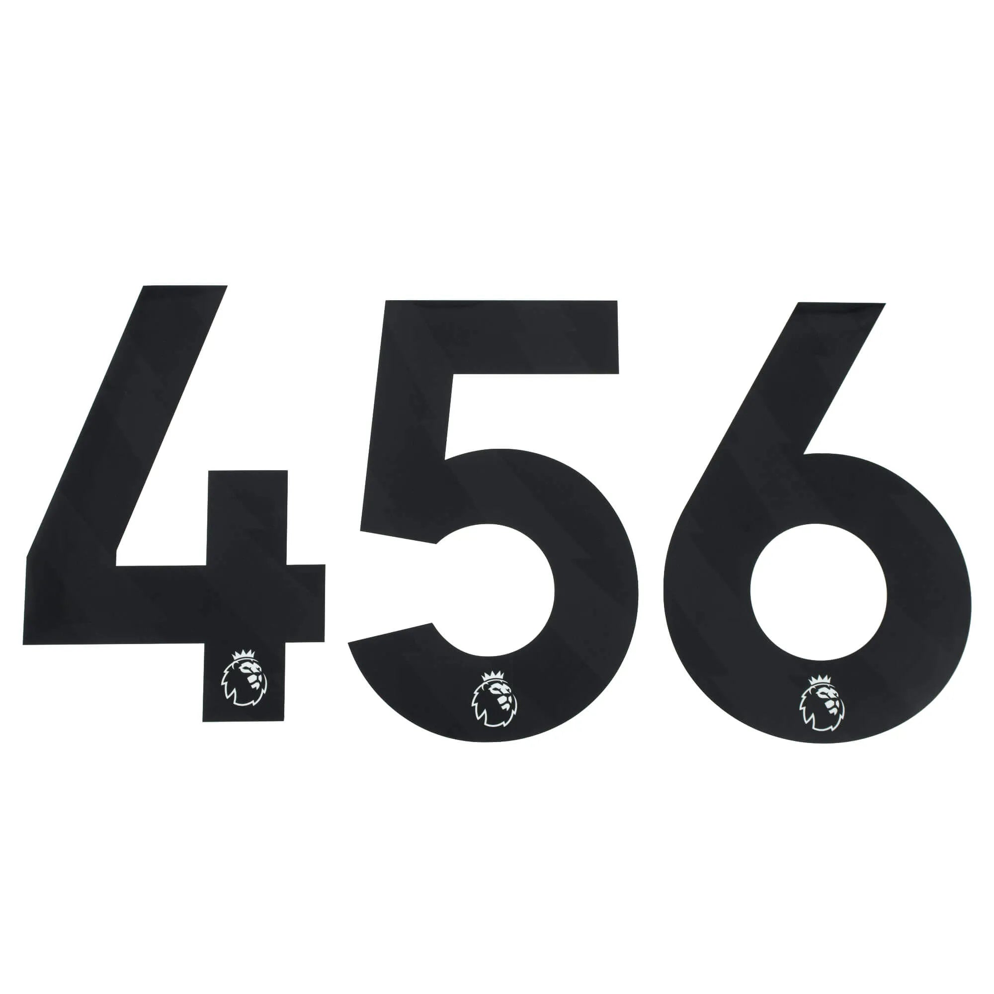 EPL 2023- Official Individual Numbers Black (4,5,6)