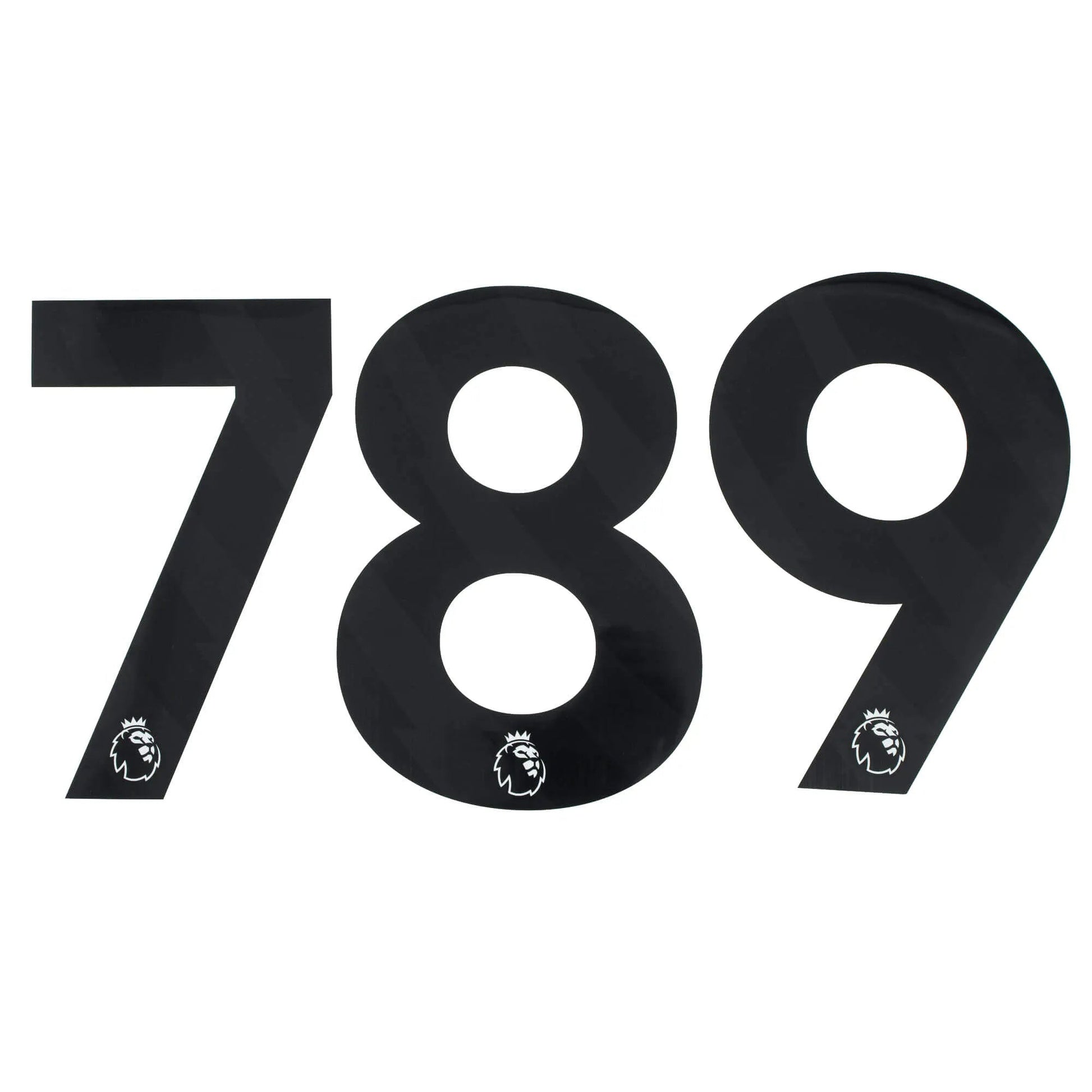 EPL 2023- Official Individual Numbers Black (7,8,9)