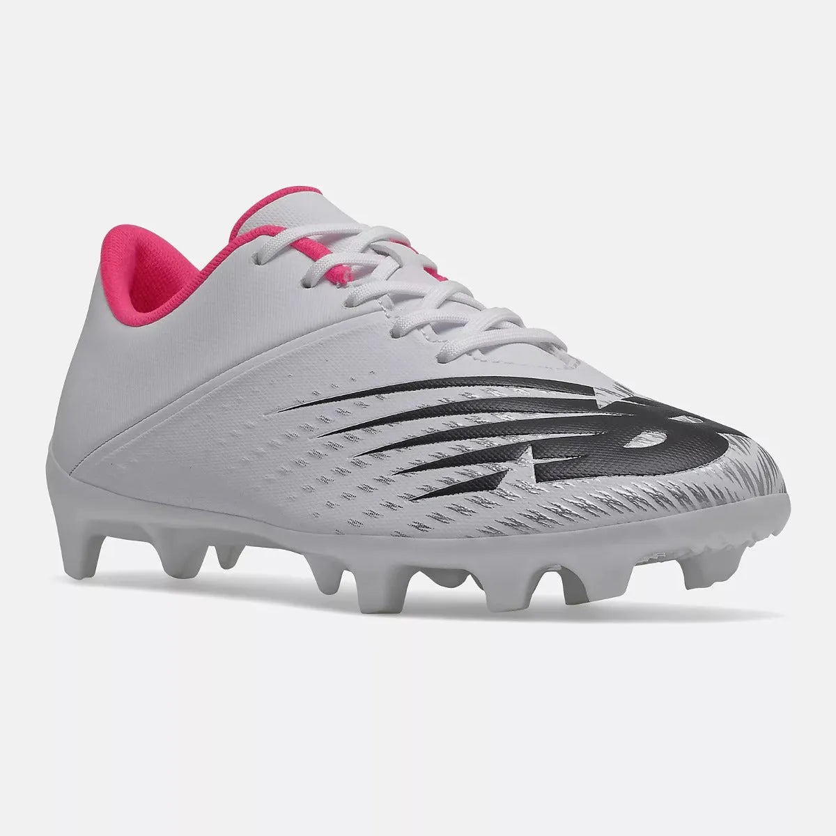 New Balance JR Furon V6+ Dispatch. FG Wide -White-Black-Pink (Diagonal 1)