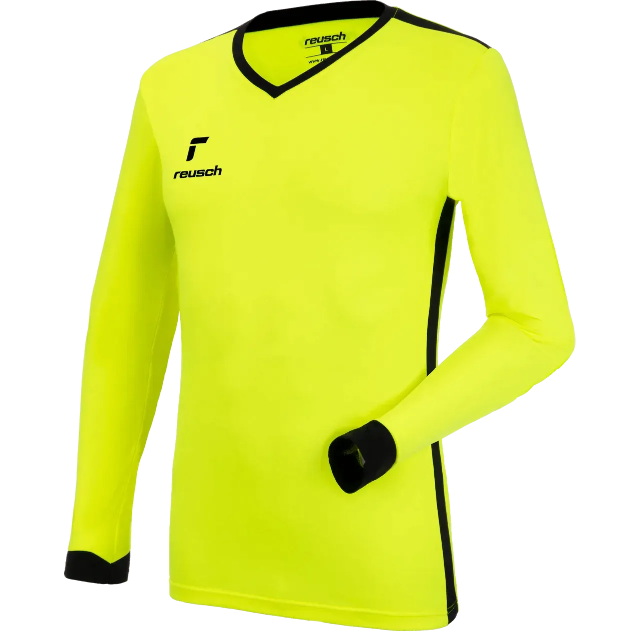 Reusch Match Long-Sleeve Padded Goalkeeper Jersey Yellow-Black (Front)
