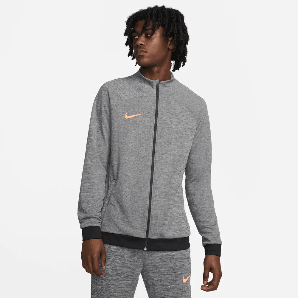 Nike Dri-Fit Academy Football Track Jacket - Black-Sunset Glow (Model - Front)