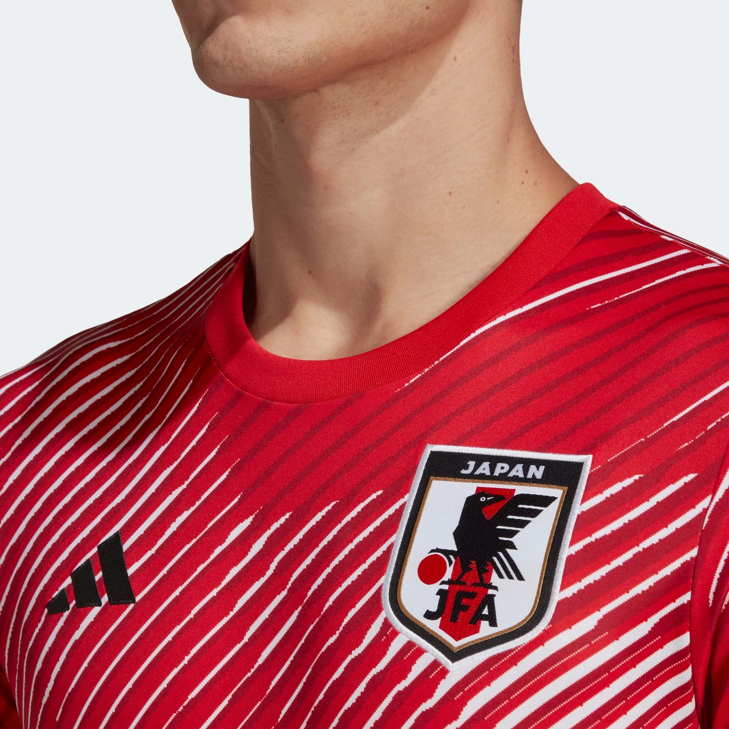 Adidas 2022-23 Japan Pre Match Jersey - Red (Detail 1)