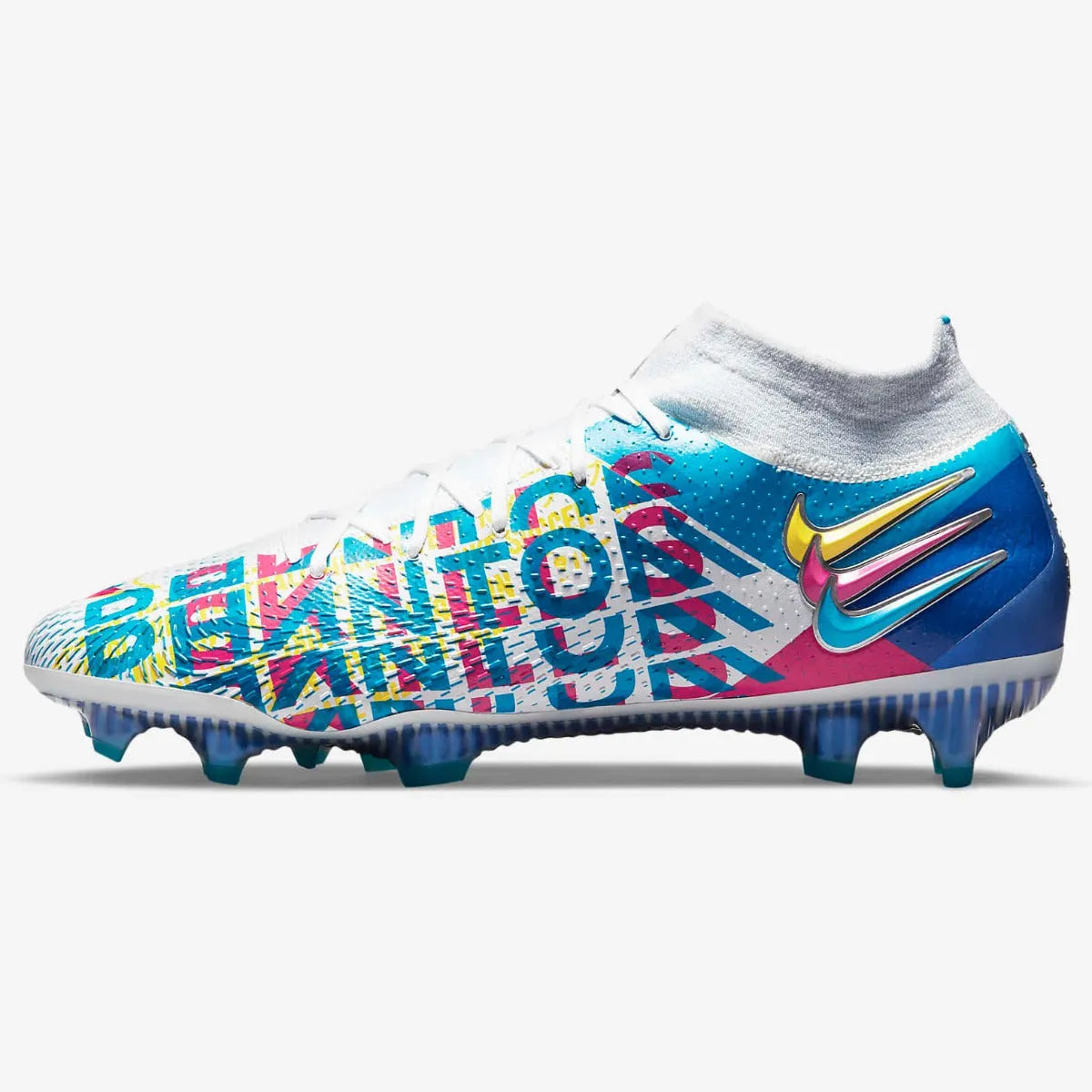 Nike Phantom GT Elite DF 3D FG - White-Blue-Pink (Side 1)