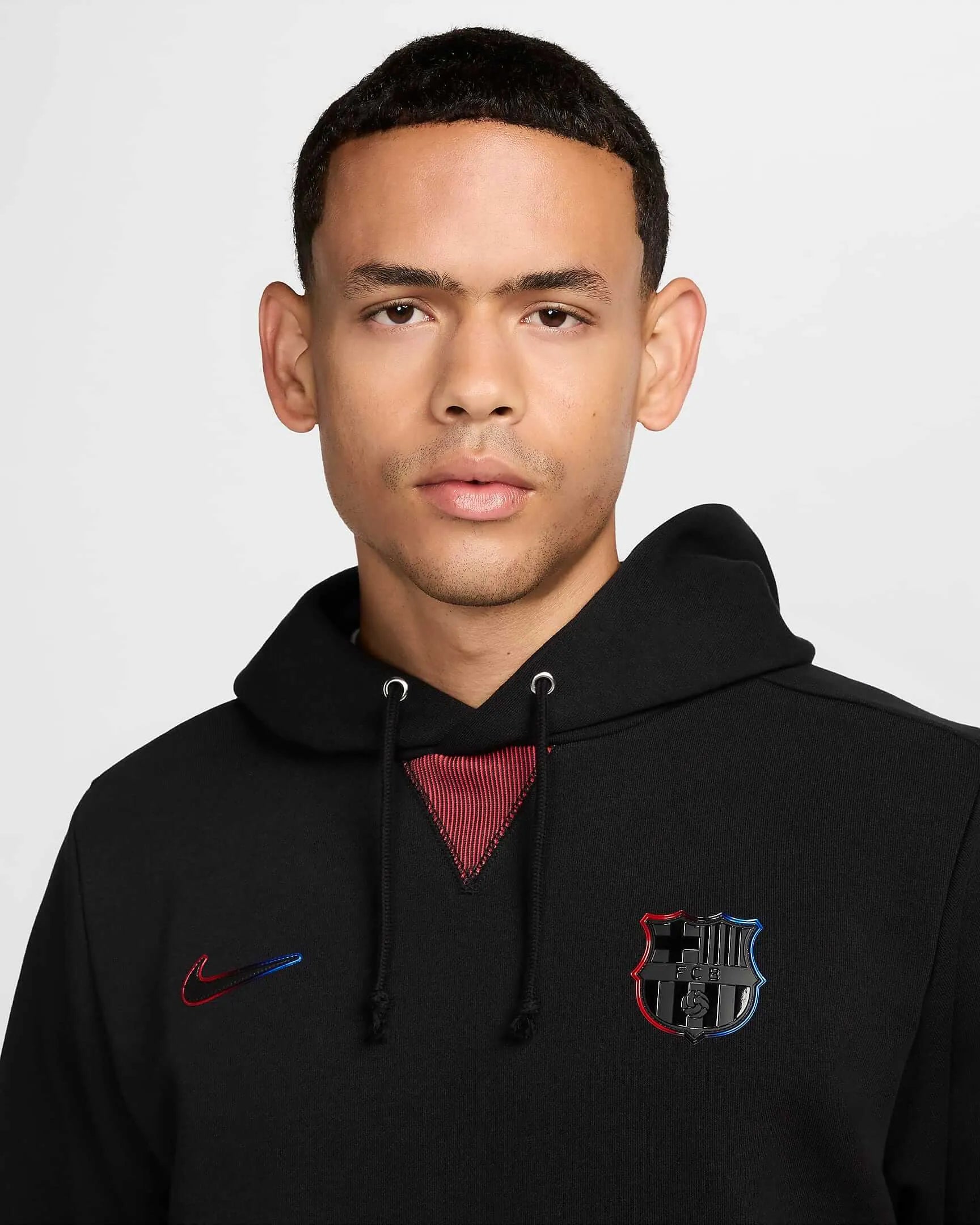 Nike 2024-25 Barcelona Men's Dri-FIT Pullover Hoodie (Detail 1)