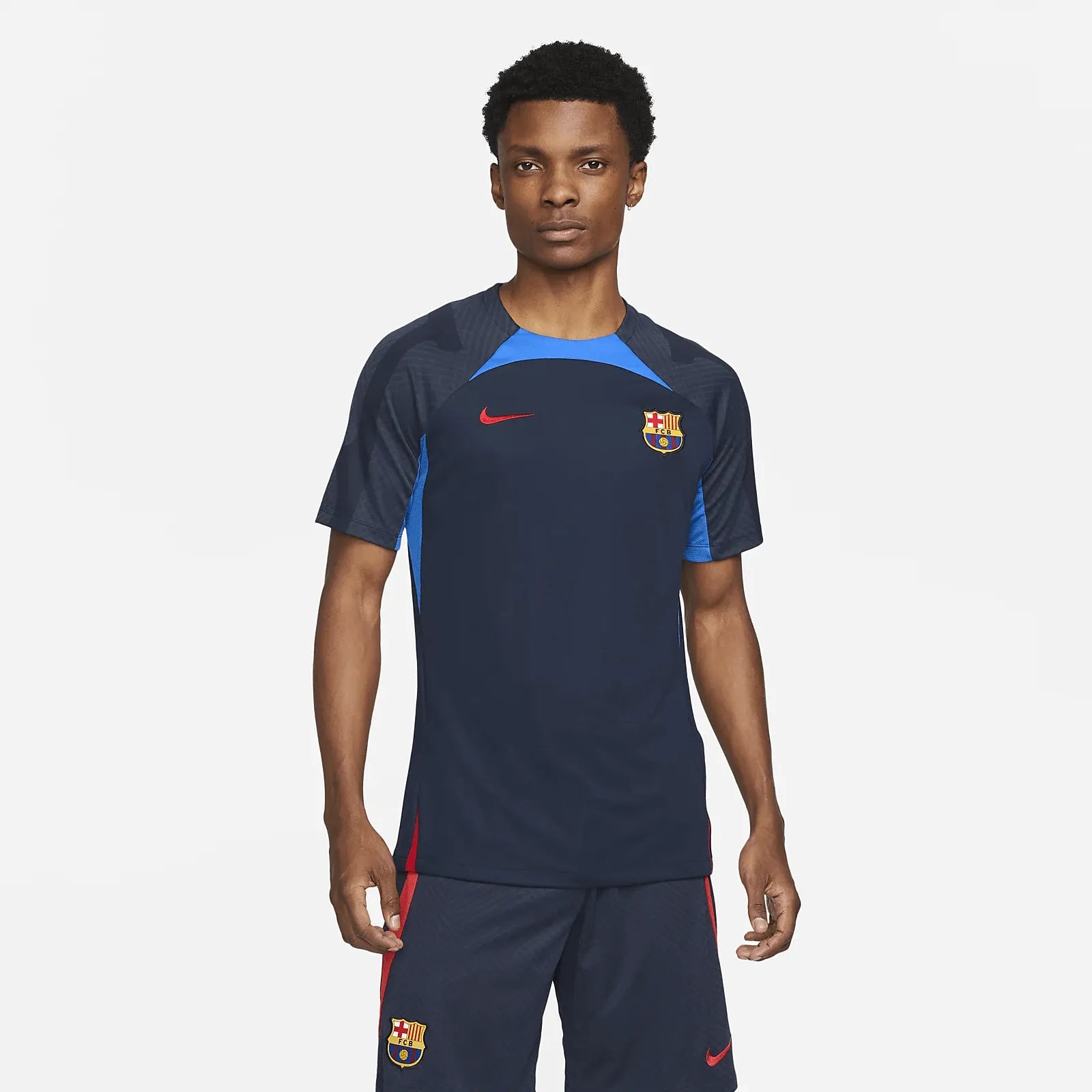 Nike 2022-23 Barcelona Strike Training Top (Model - Front)