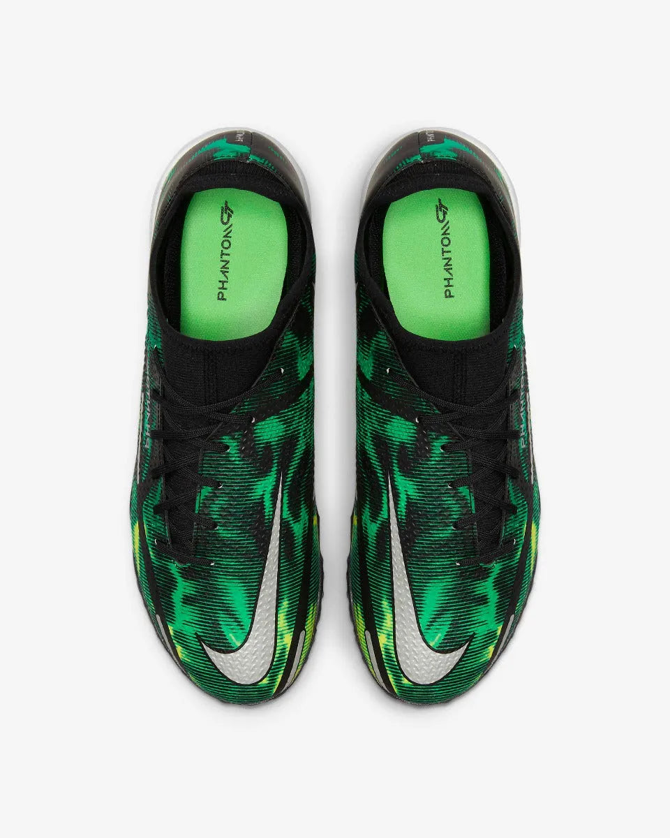 Nike Phantom GT2 Academy DF SW TF - Black-Green Strike (Pair - Top)