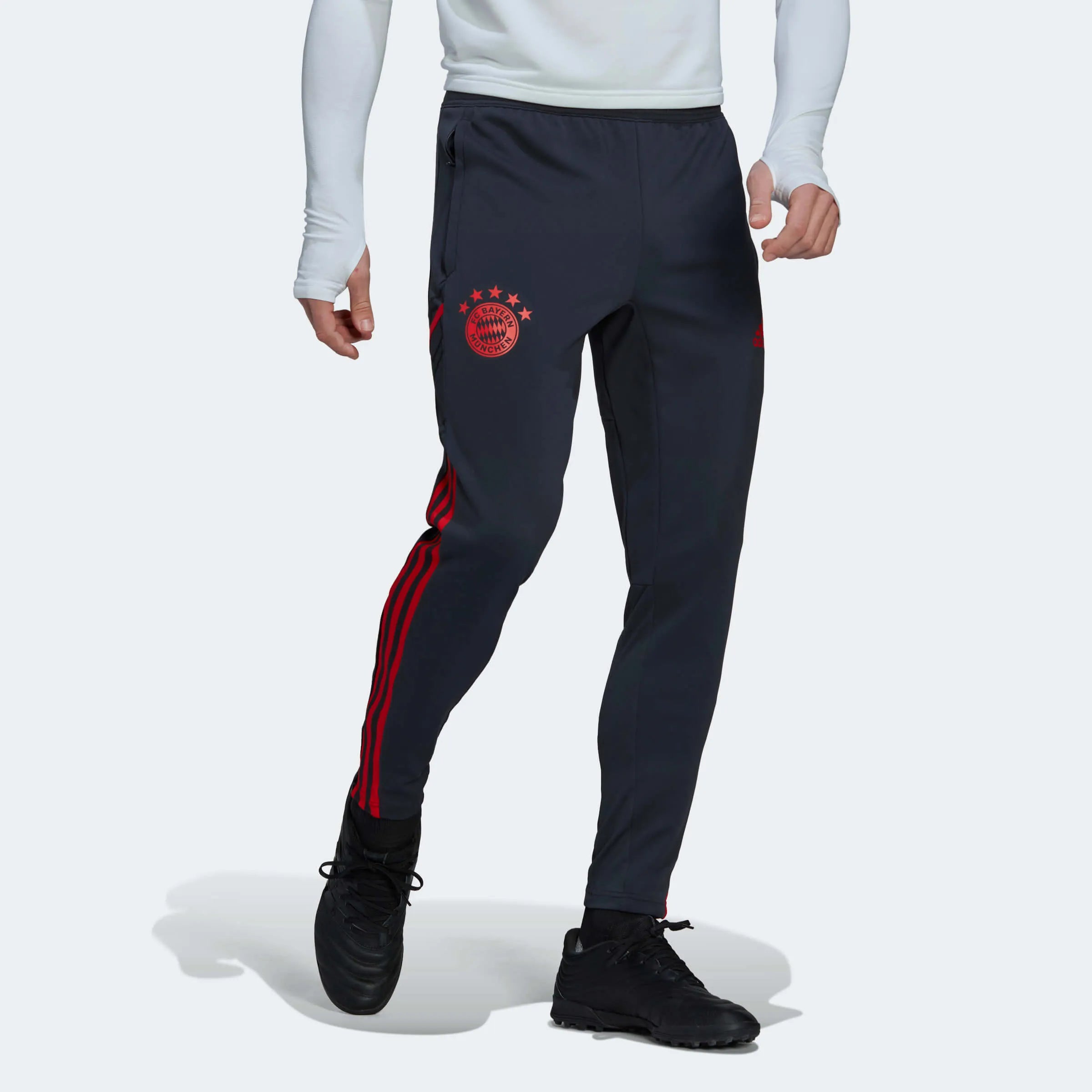 adidas 2022-23 Bayern Munich Training Pants - Night Grey (Model - Front)