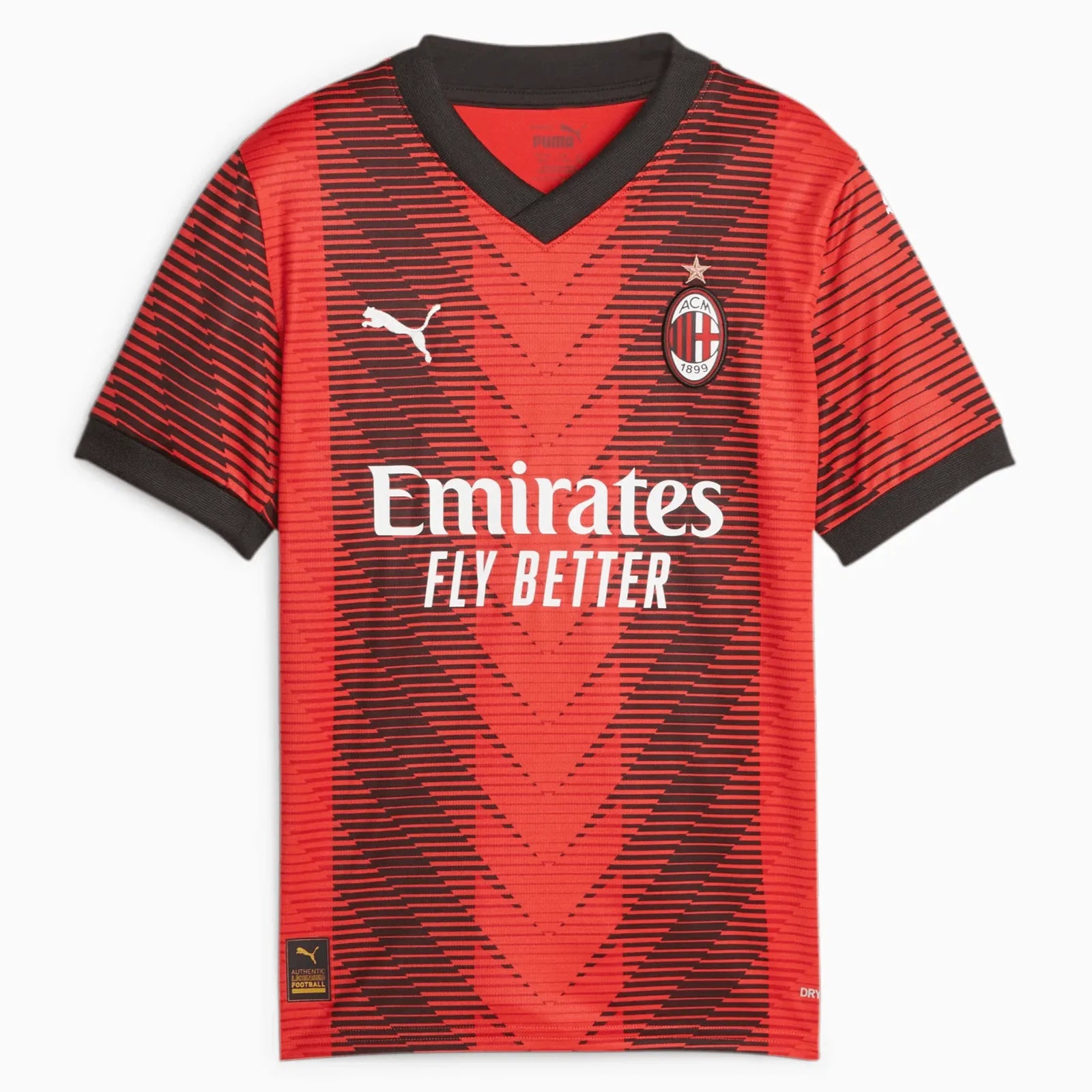 Puma 2023-24 AC Milan Youth Stadium Home Jersey (Front)