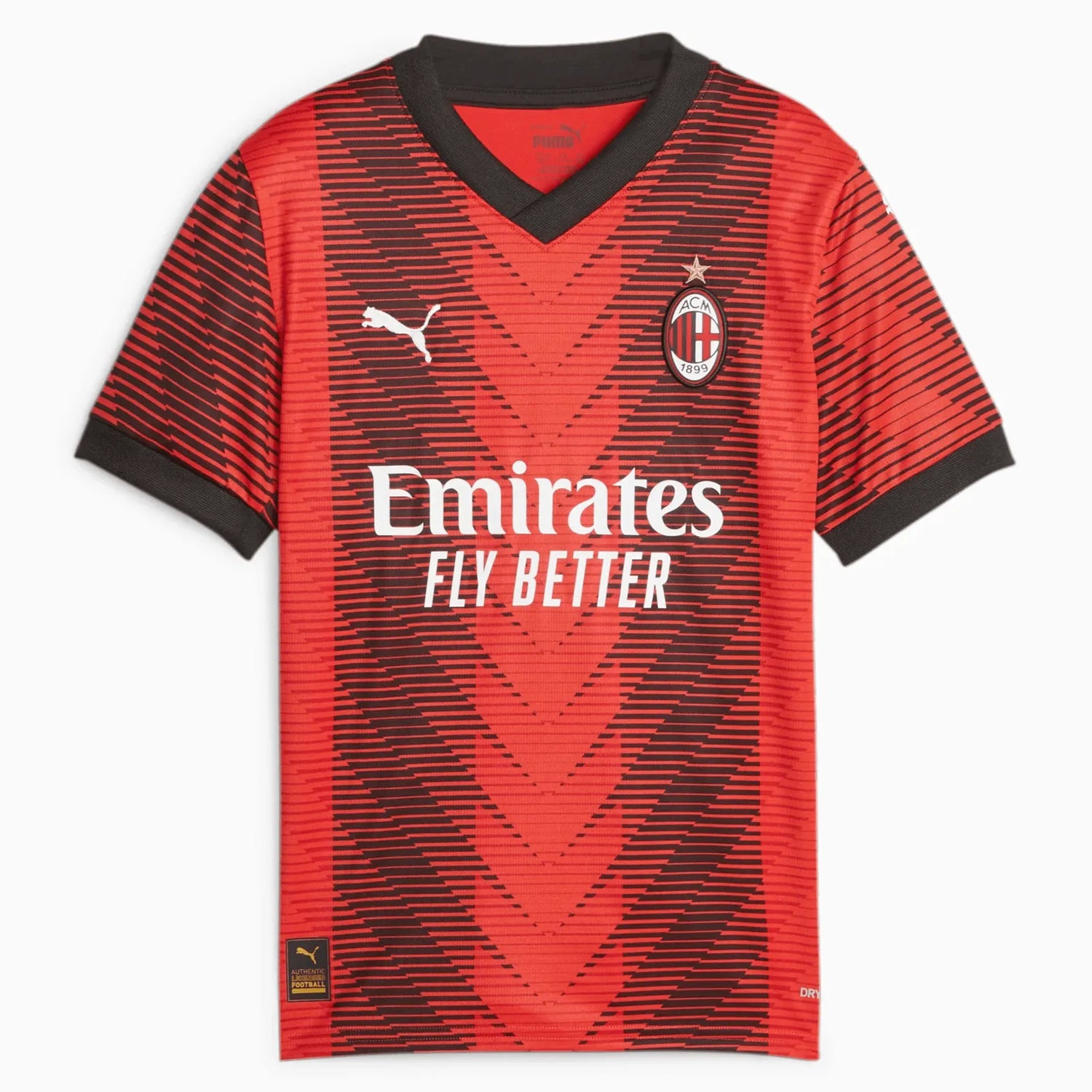 Puma 2023-24 AC Milan Youth Stadium Home Jersey (Front)
