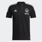 adidas 2022-23 LA Galaxy Condivo 22 Polo - Black-White (Front)