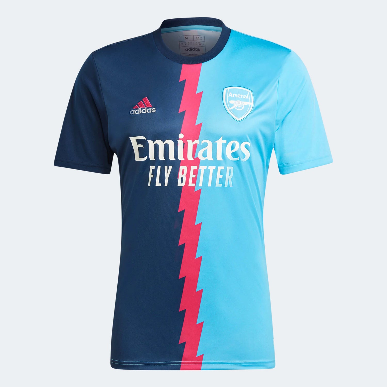 adidas 2023 Arsenal Pre-Match Jersey - Navy-Magenta-Sky Rush (Front)