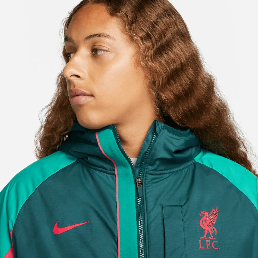 Nike 2022-23 Liverpool Winterized AWF Jacket - Atomic Teal-Siren Red (Detail 1)