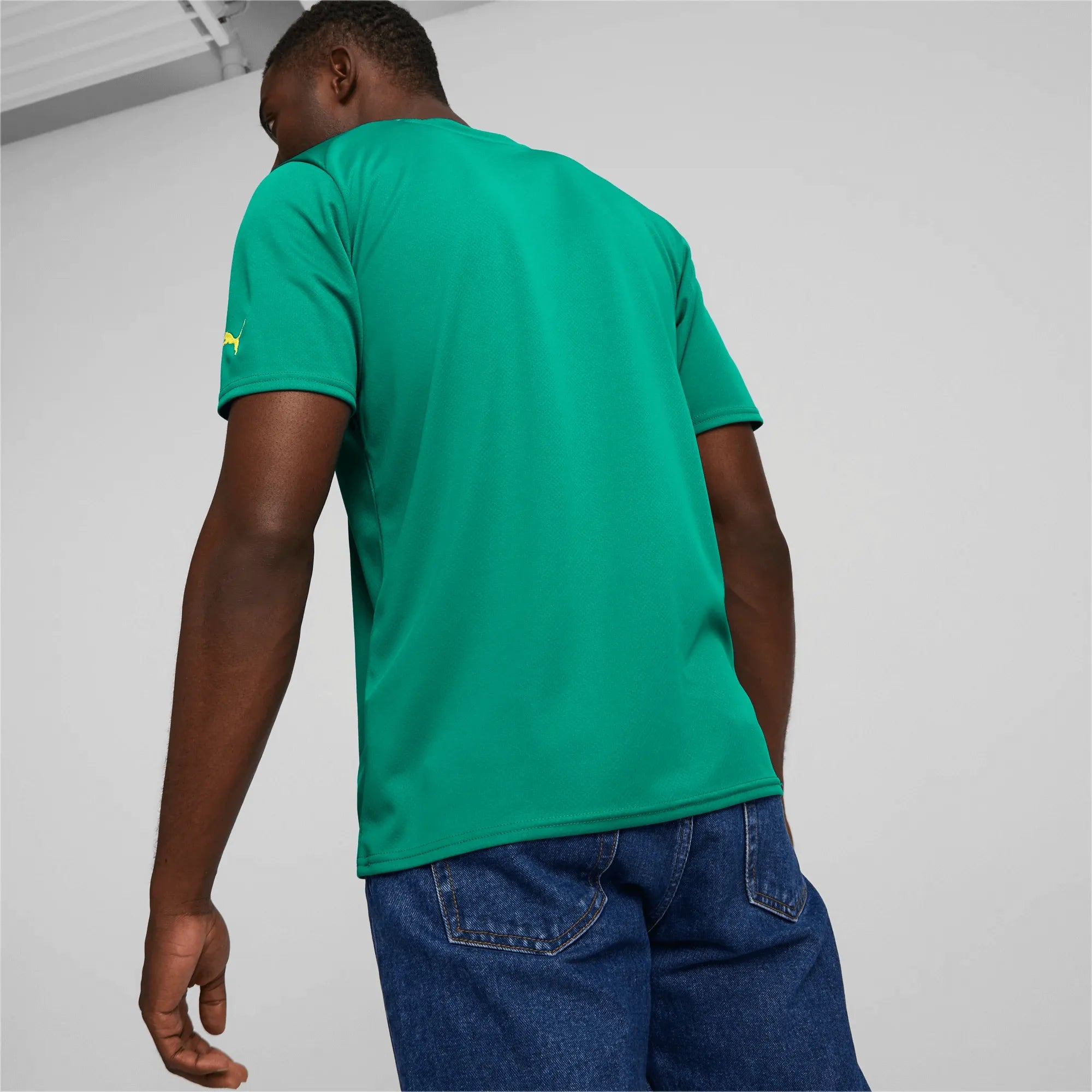 Puma 2022-23 Senegal Away Jersey Green (Model - Back)