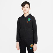 Nike 2021-22 Inter Milan Youth NSW Full-Zip Club Hoodie - Black (Model - Front)