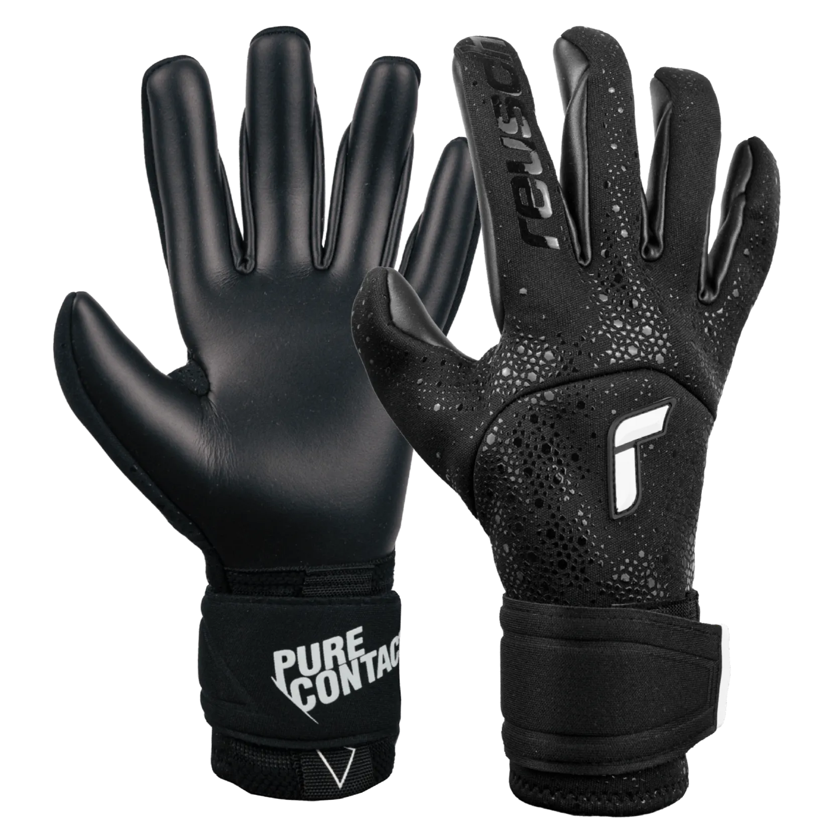 Reusch Pure Contact Infinity Goalkeeper Gloves - Black-White (Pair)
