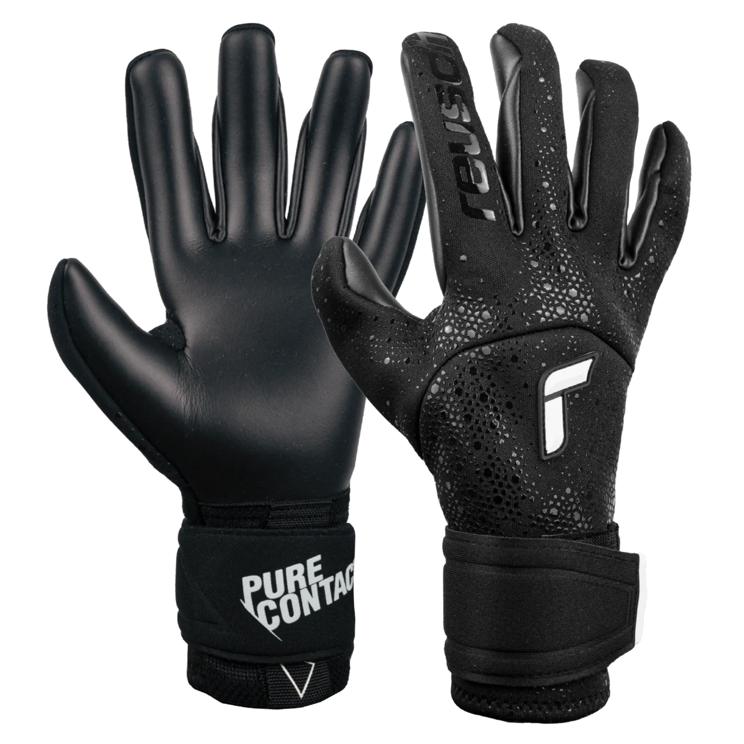 Reusch Pure Contact Infinity Goalkeeper Gloves - Black-White (Pair)
