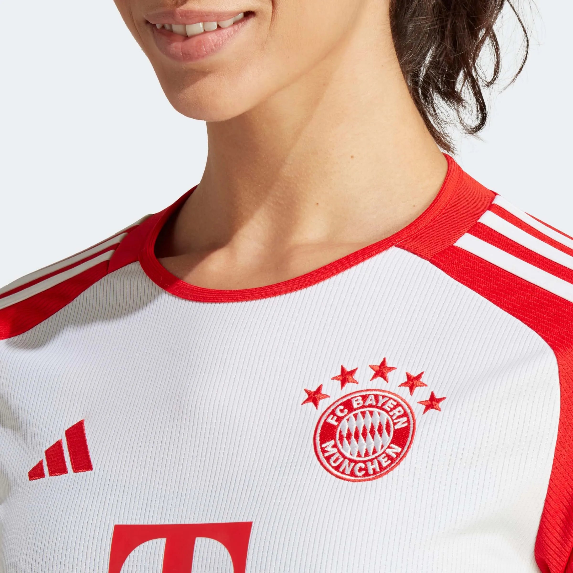 adidas 2023-24 Bayern Munich Women's Stadium Home Jersey (Detail 1)
