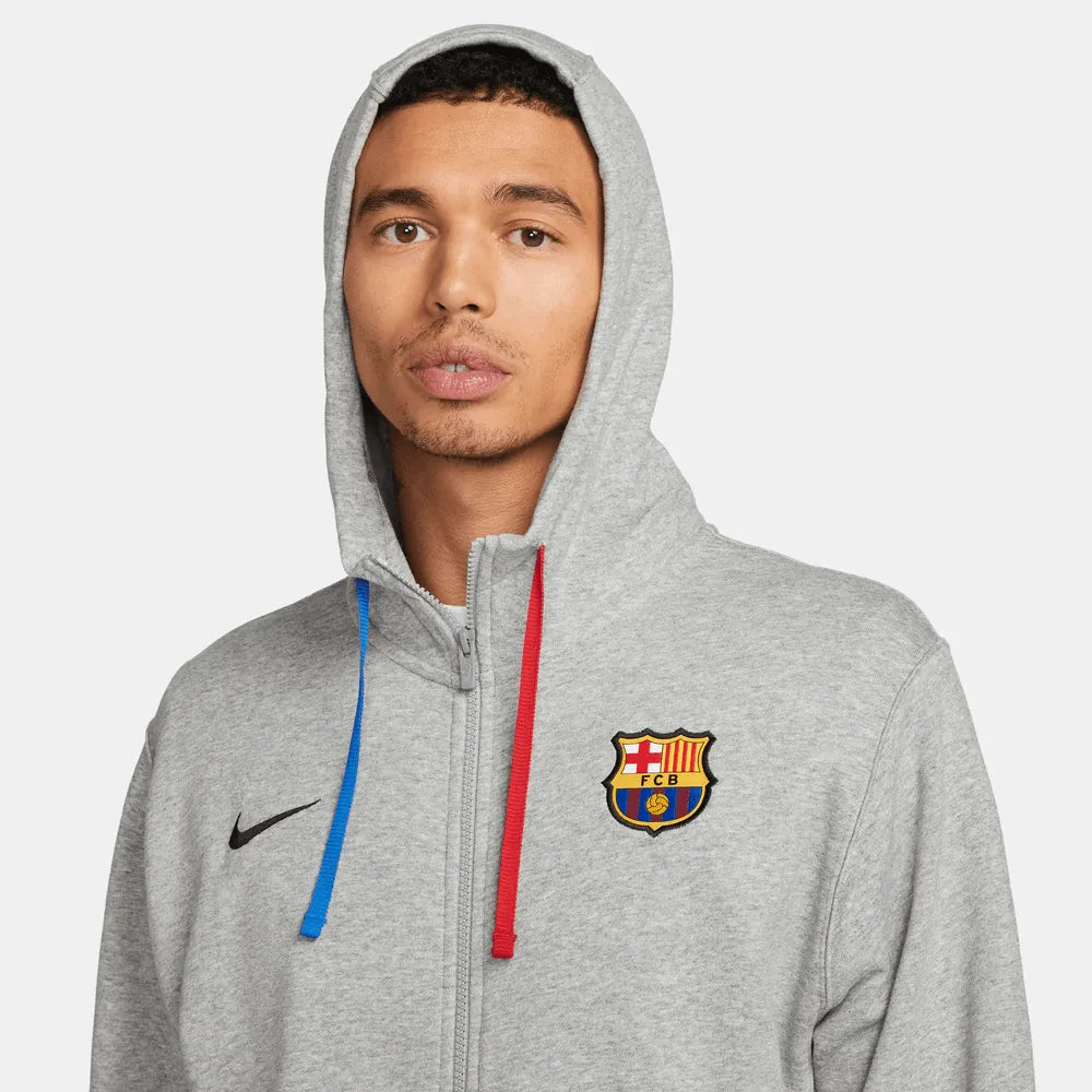 Nike 2022-23 Barcelona Full-Zip Hoodie (Detail 2)