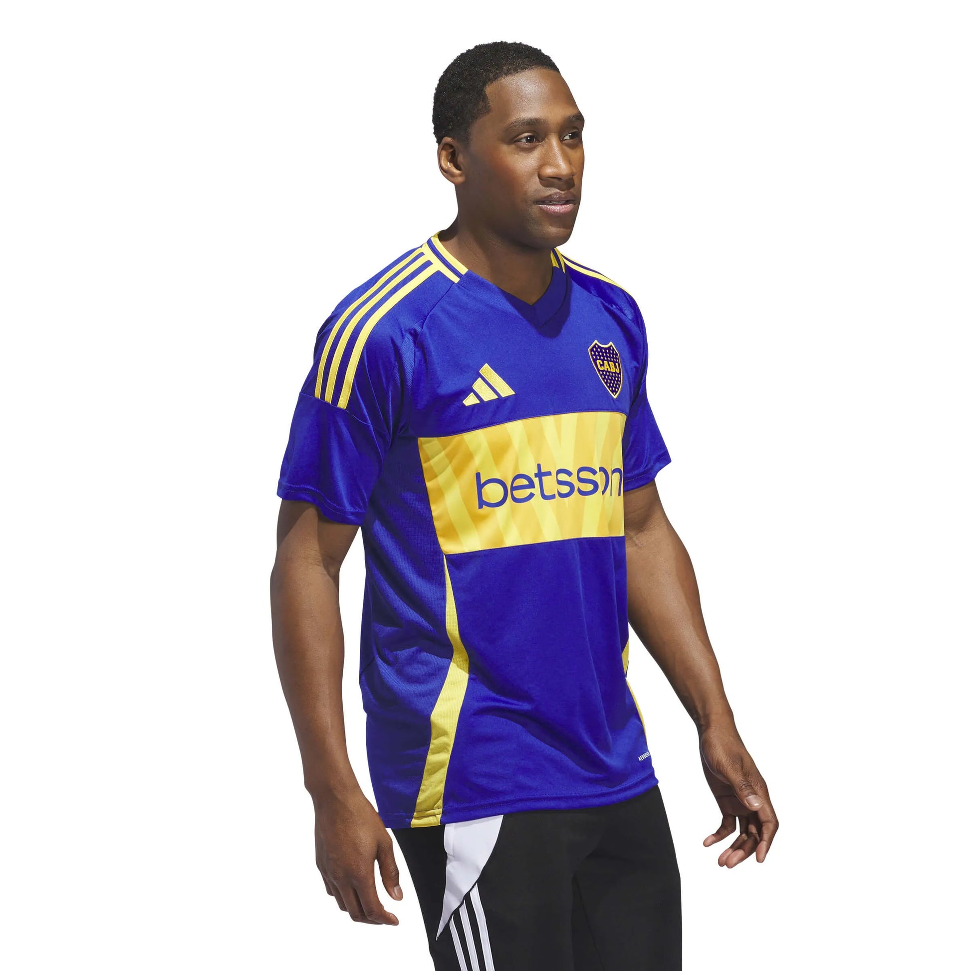adidas 2024-25 Boca Juniors Men's Stadium Home Jersey (Model - Side)