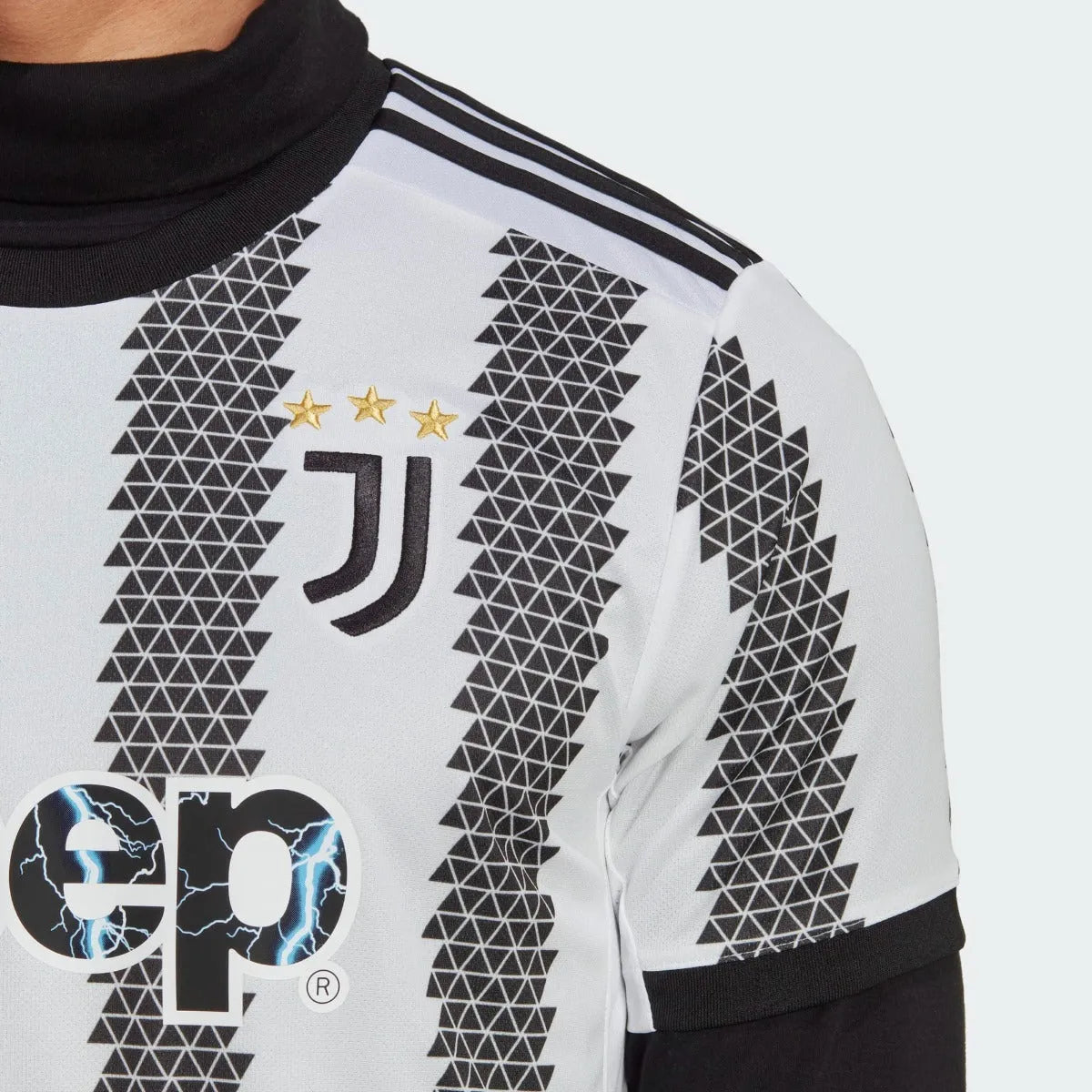 adidas 22-23 Juventus Home Jersey - White-Black (Detail 1)