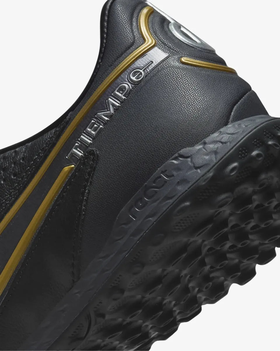 Nike React Legend 9 Pro Turf - Black-Dark Grey-Gold (Detail 2)