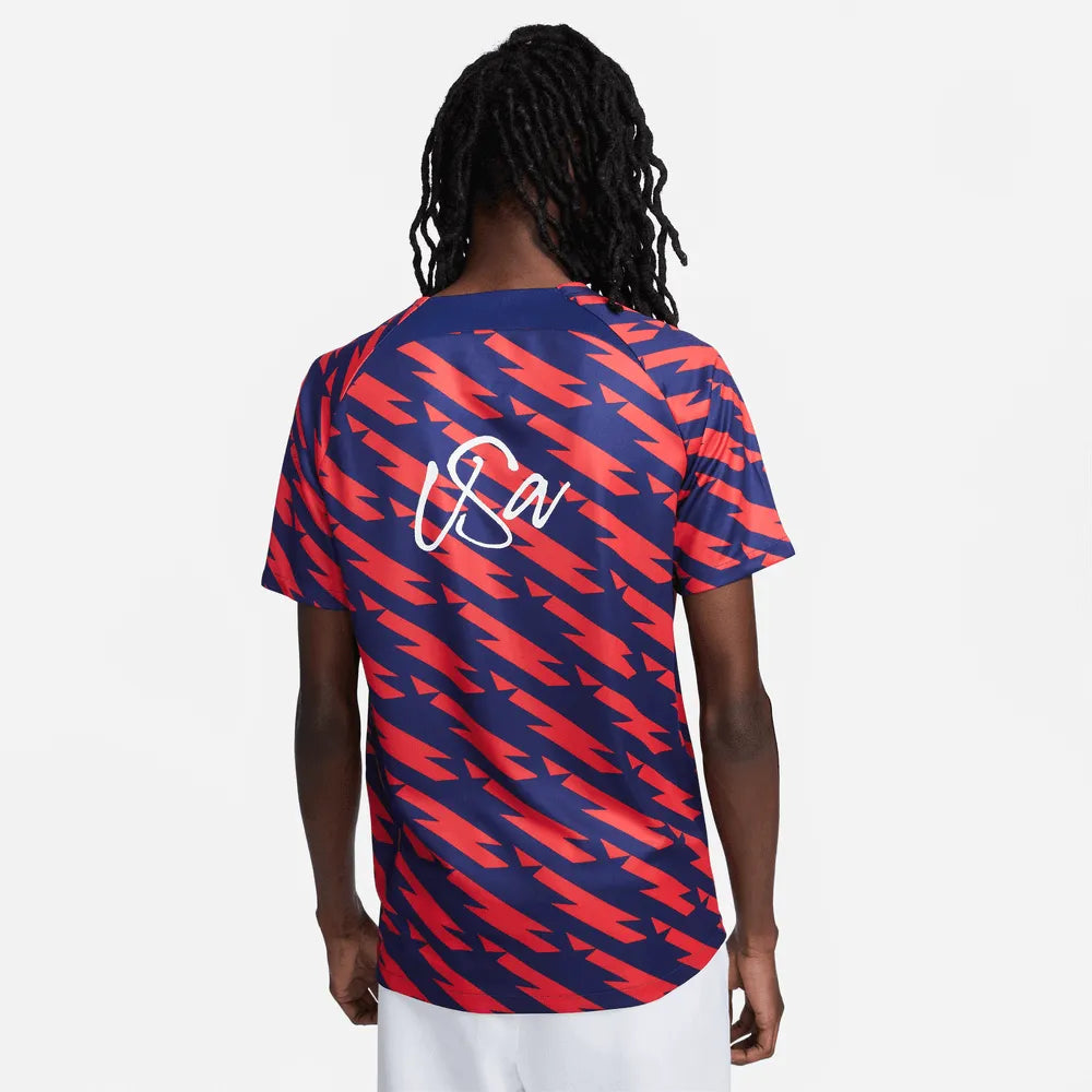 Nike 2023-24 USA Men's DF Academy Pre-Match Top (No Stars) (Model - Back)