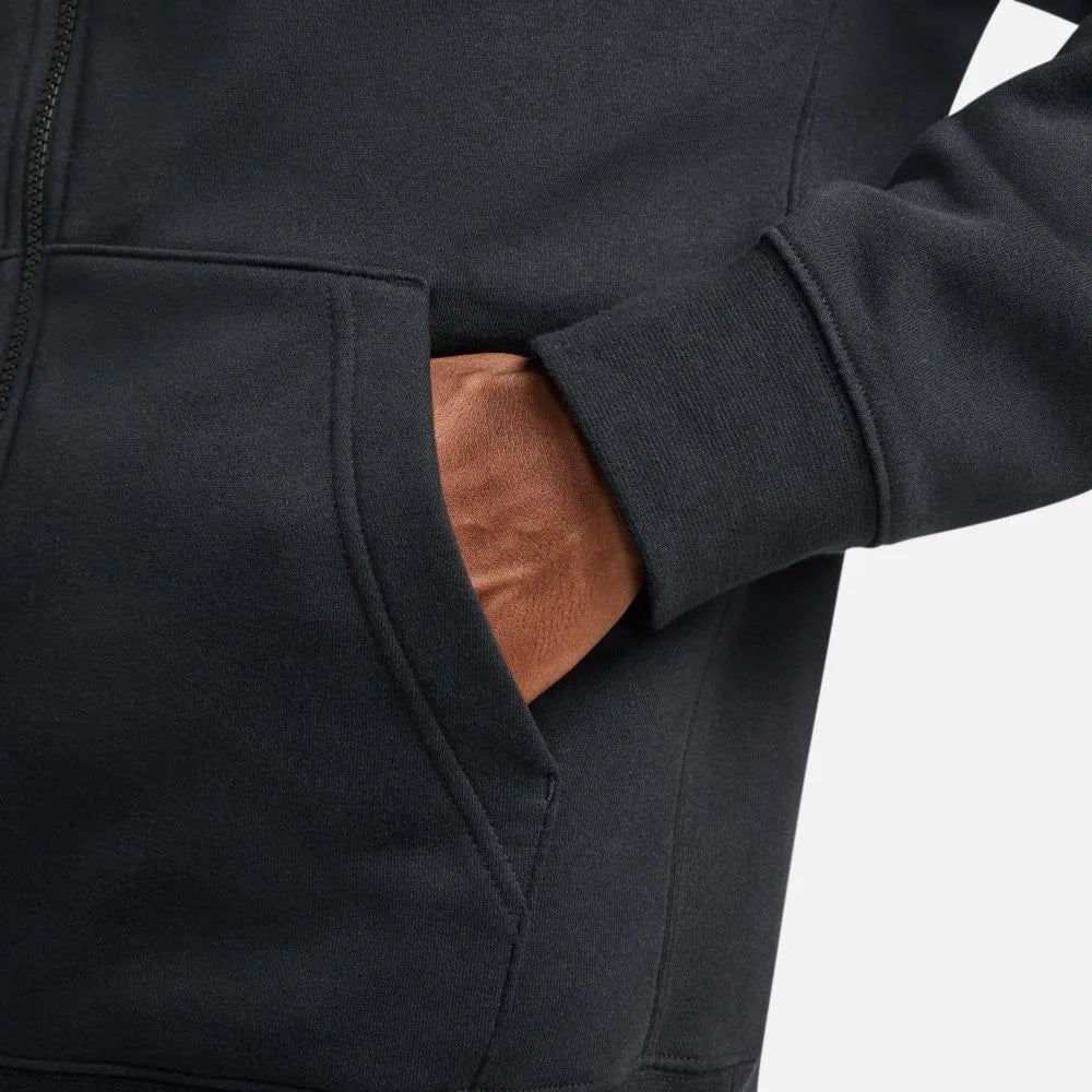 Nike 2021-22 PSG NSW Full Zip Club Hoodie - Black (Detail 3)
