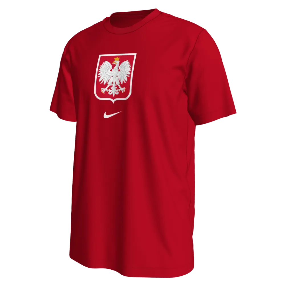 Nike 2022-23 Poland Crest WC22 Tee - Red (Front)