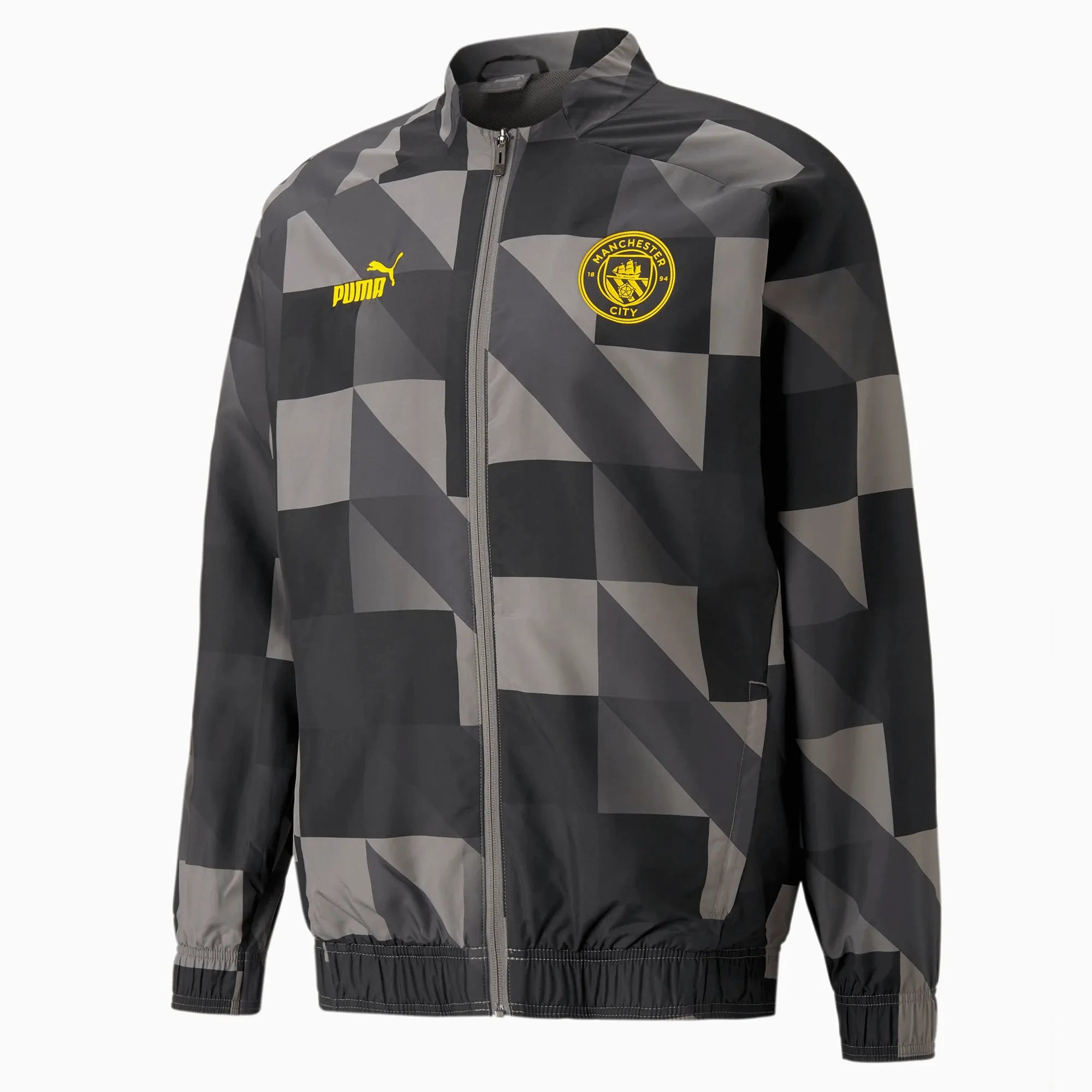 Puma 2023 Manchester City Pre-match Jacket - Iron - Black (Front)